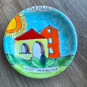 Small 4” Italian decorative coaster dish
